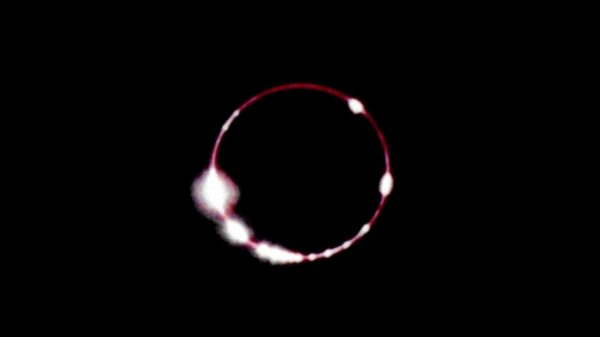 The October 1986 hybrid eclipse, as seen by Dr. Glenn Schneider from an aircraft at 12,000 meters (40,000 feet).