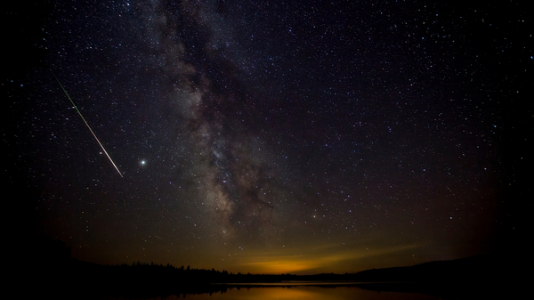 A Perseid meteor, as seen from Ontario, Canada.